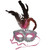 Mardi Gras Glitter Eye Mask With Feather Plume