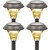 4 Pack Solar Garden Outdoor LED Stake Lighting Solar Pathway, Walkway, & Patio