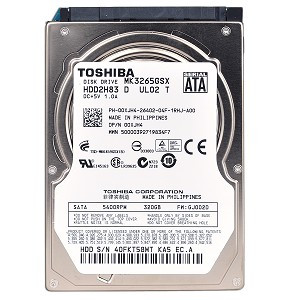 Toshiba MK3265GSX 320GB HDD SATA/300 5400RPM 8MB 2.5