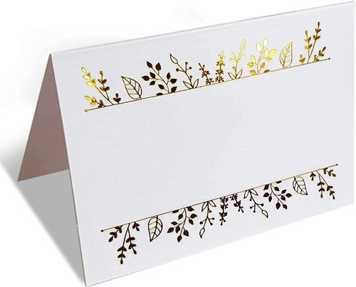 100 Gold Foil Wedding Banquet Event Place Table Seating Name Cards  2.5x3.75