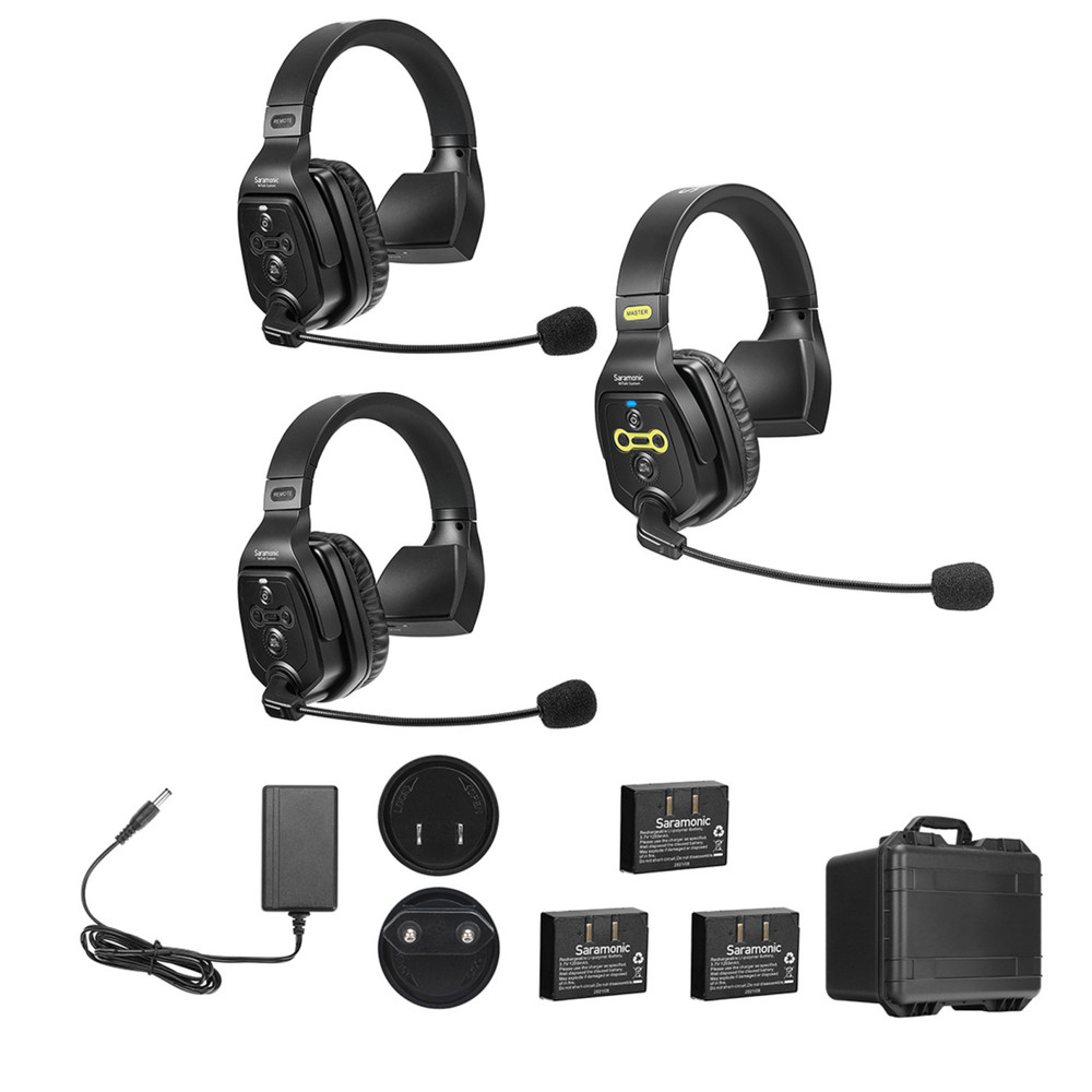 WiTalk-WT3S 3-Person Full-Duplex 1.9GHz Wireless Single-Ear Headset  Intercom System with Hard Case