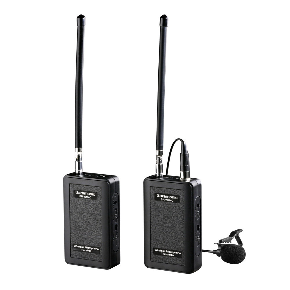 SR-WM4C VHF Wireless Lavalier Microphone System with Portable Camera-Mountable Receiver (Open Box)