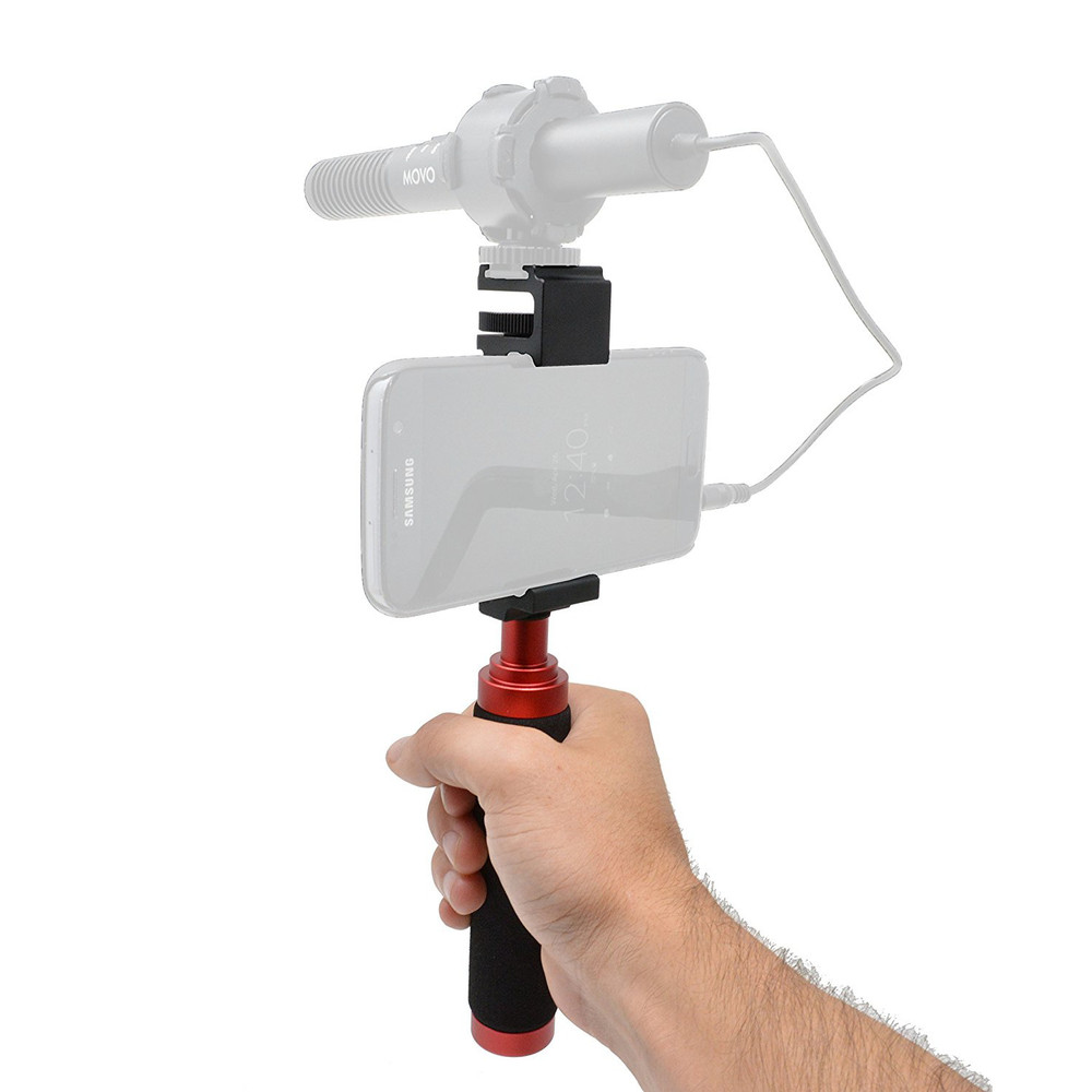 SR-BSP1 Aluminum Smartphone Holder w/ Handle & Cold Shoe for Mic, Lighting & Accessory Mounting (Open Box)