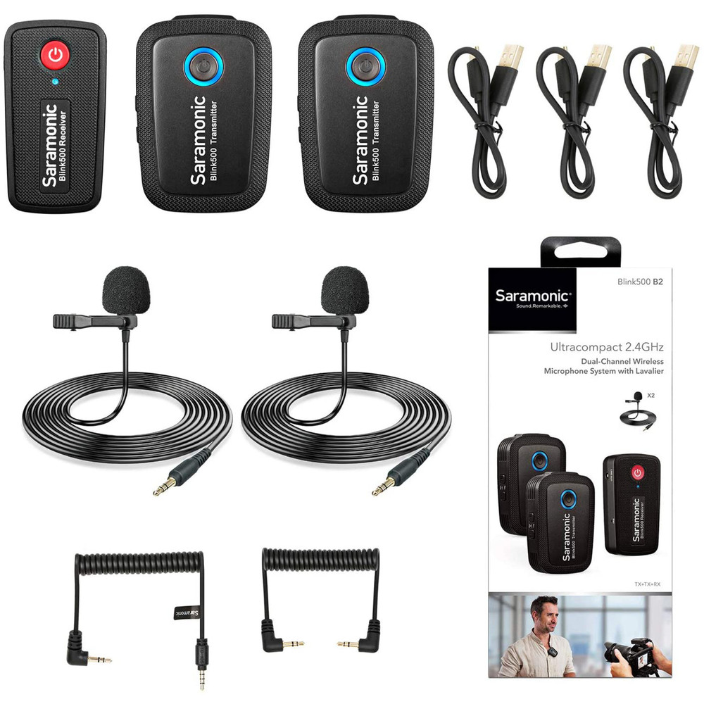 Blink 500 B2 2-Person Wireless Clip-On Microphone System w/ Lavaliers for  Cameras & Mobile Devices (Open Box)