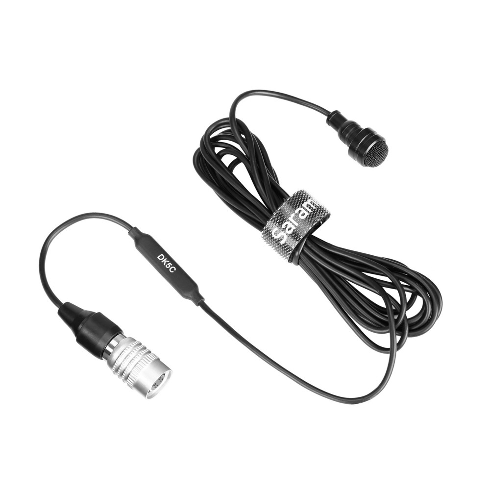 DK5C Professional Water-Resistant Omni Lavalier Mic w/ 4-Pin Hirose for Audio-Technica Transmitters (Open Box)