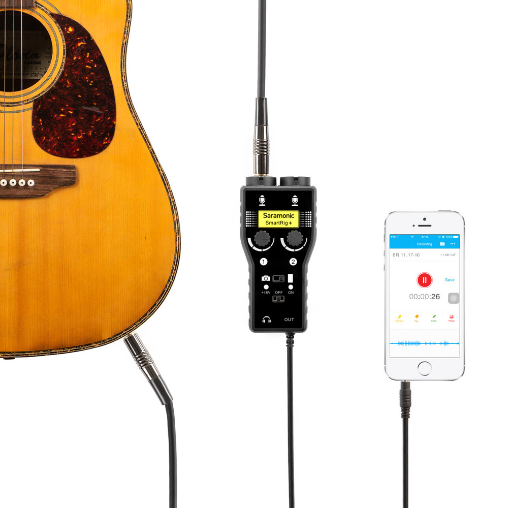 SmartRig+ 2-Ch Interface w/ XLR, 1/4" & 3.5mm Ins / 3.5mm TRS/TRRS Out for Cameras & Mobile Devices (Open Box)