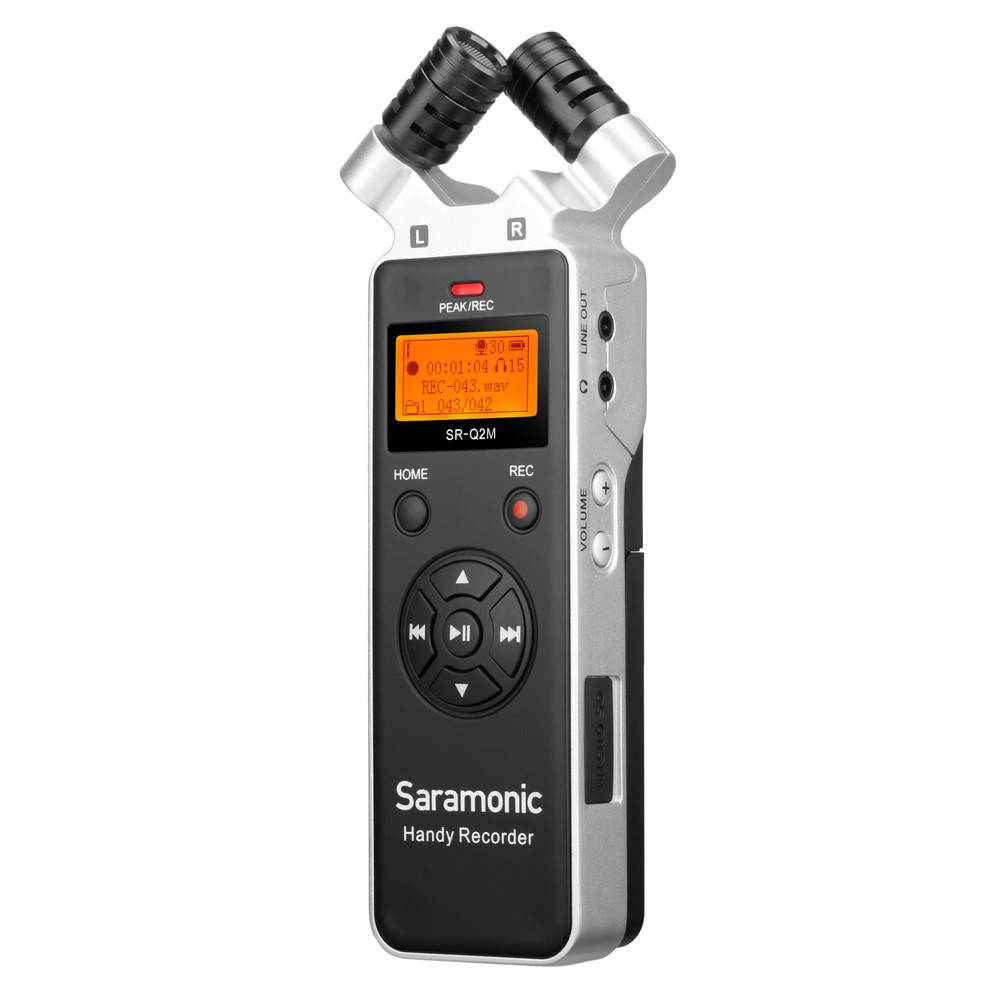 SR-Q2M Metal Recorder w/ Stereo X/Y Mics, Remote, Lavalier, 8GB Card, Furry & Foam WS, Case & More (Open Box)