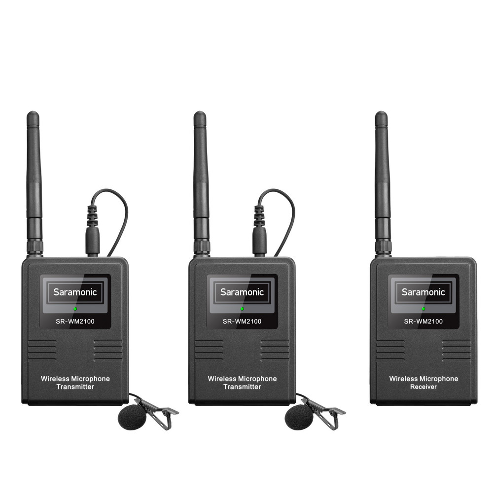 SR-WM2100 2-Person 2.4GHz Wireless Lavalier System for Cameras & Mobile Devices w/ Headphone Out (Open Box)