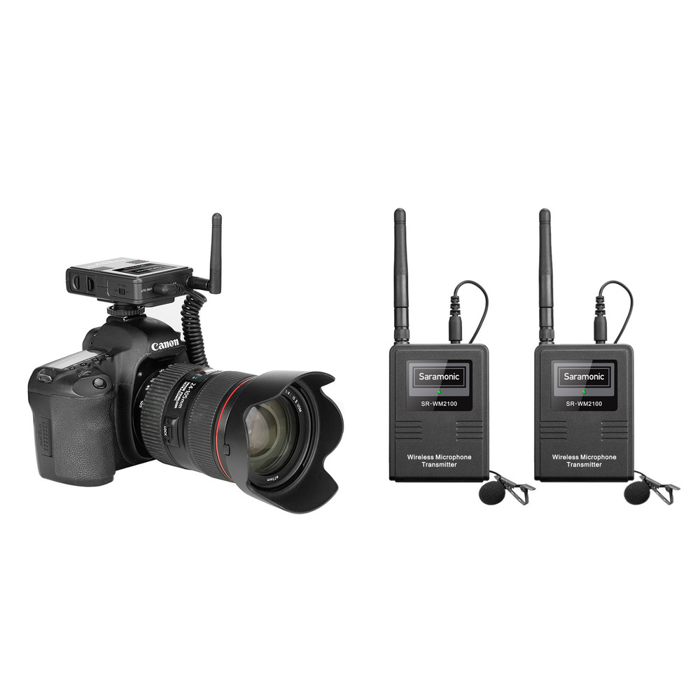 SR-WM2100 2-Person 2.4GHz Wireless Lavalier System for Cameras & Mobile Devices w/ Headphone Out (Open Box)