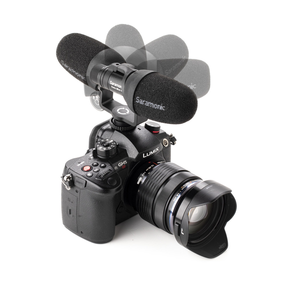 Vmic Mini S Multi-Pattern Camera-Mount Shotgun Mic for Cameras & Mobile w/ HP Out, 360˚ Shock Mount (Open Box)
