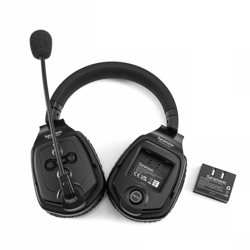 WiTalk-WT4D 4-Person Full-Duplex 1.9GHz Wireless Dual-Ear Headset Intercom System with Hard Case