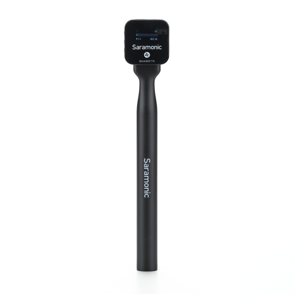 SR-MH1 Universal Handheld Holder for 2.4GHz Clip-On Microphone Transmitters w/ Windscreen