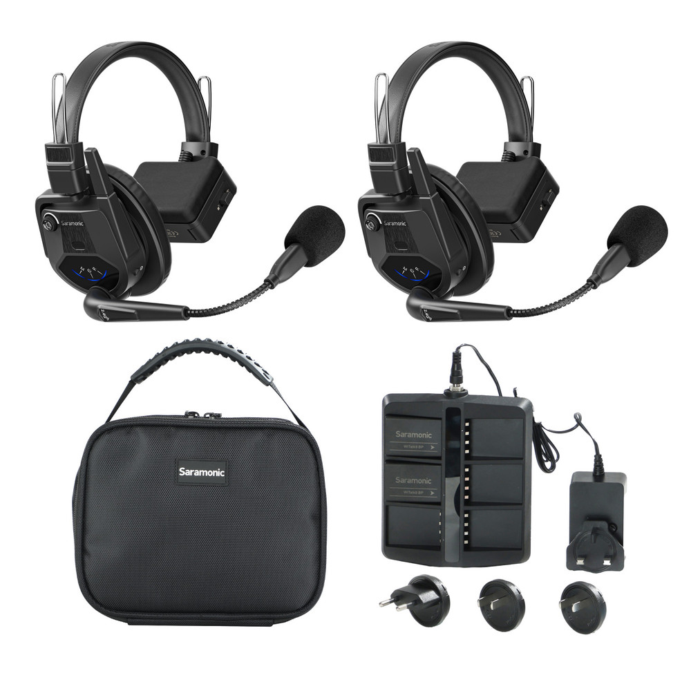 WiTalk9SE-2S 2-Person Full-Duplex 2.4GHz Wireless Single-Ear Noise-Canceling Headset Intercom System