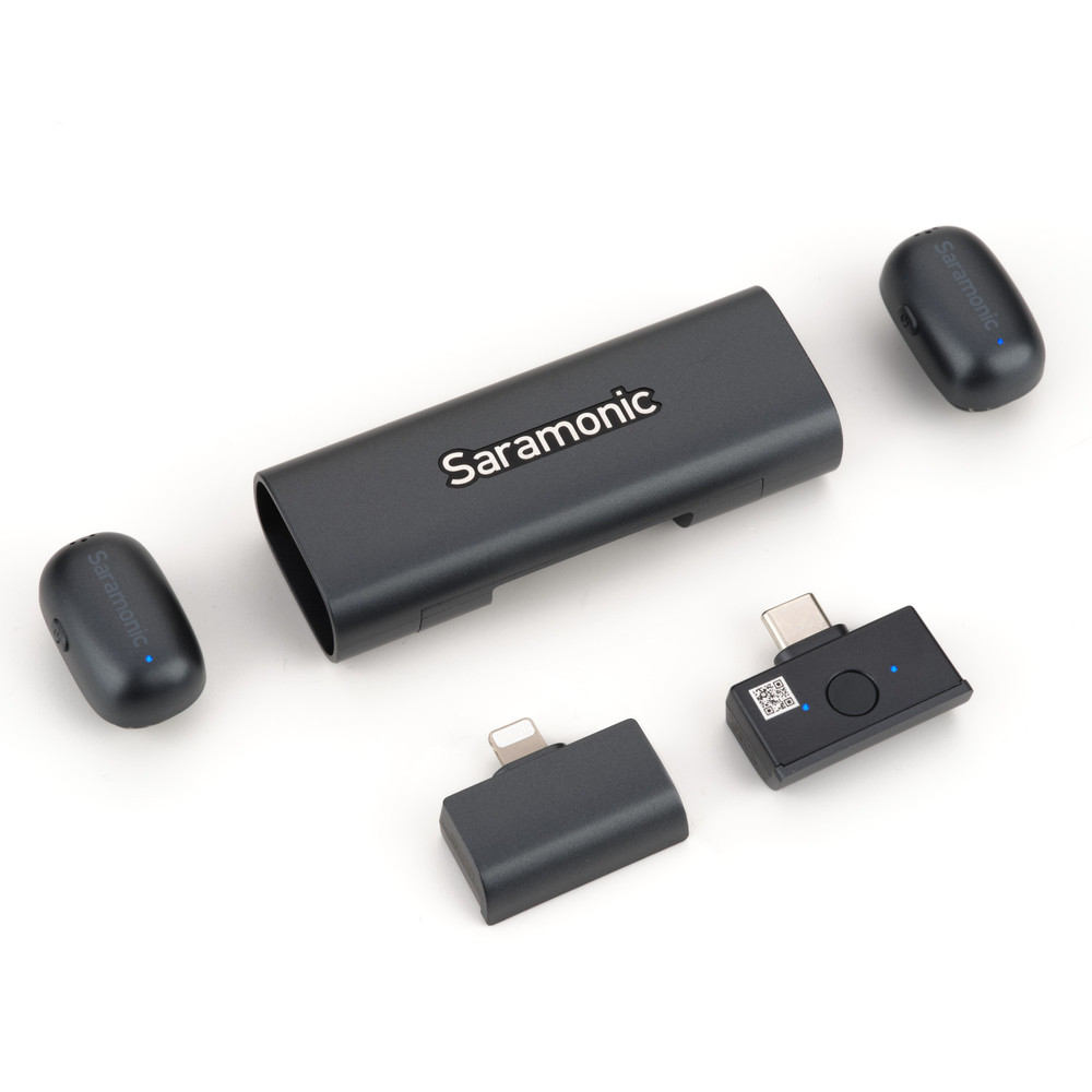 Saramonic Air SE 02 | Mini 2-Person Wireless Mic for Smartphones, Tablets & Computers with USB-C & Lightning Receivers