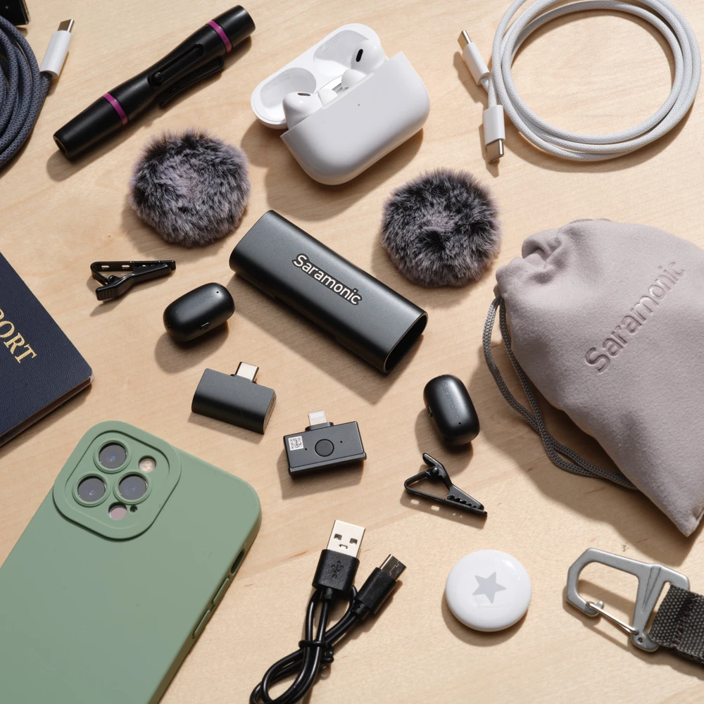 Saramonic Air SE 02 | Mini 2-Person Wireless Mic for Smartphones, Tablets & Computers with USB-C & Lightning Receivers