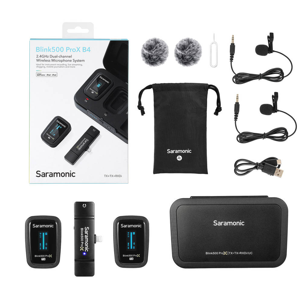 Blink 500 ProX B4 2-Person Wireless Mic System with Lavaliers & Lightning Receiver for iPhone & iPad (Open Box)