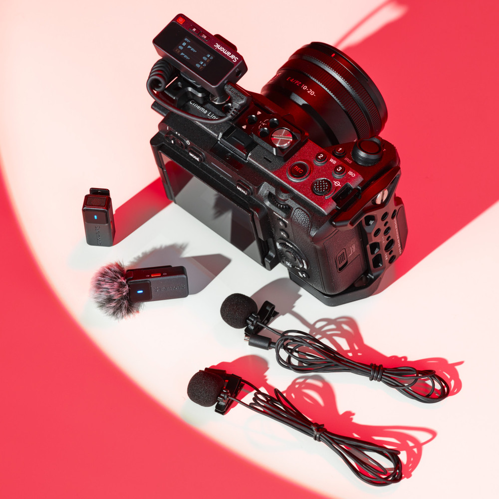 Air | 2-Person Mini Wireless Clip-On Mic System w/ Lavaliers for Cameras, Mobile Devices & Computers (Open Box)