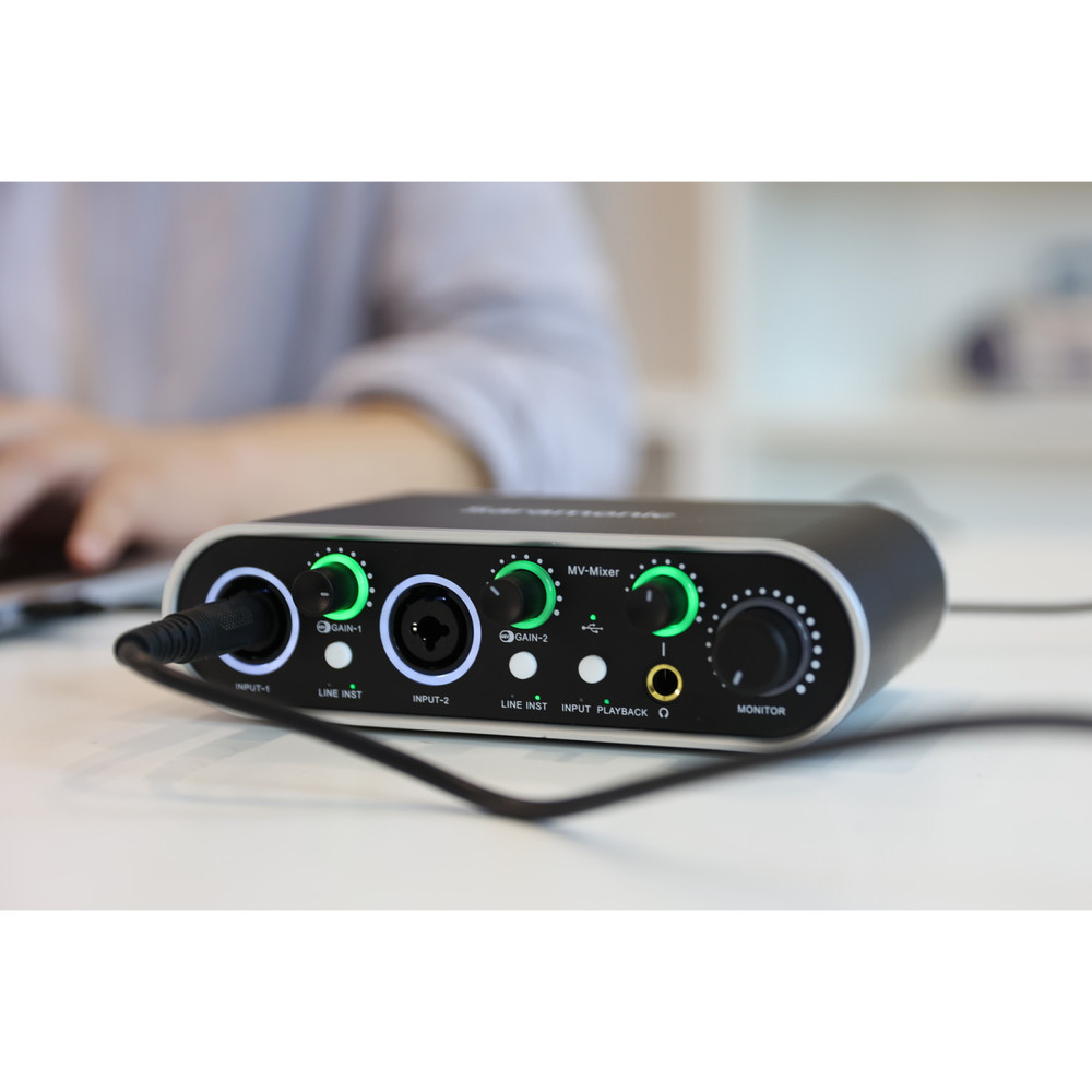 MV-Mixer 2-Channel XLR-1/4" USB Audio Interface (Open Box)