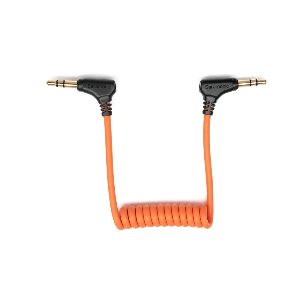 CineBuff CB-3.5MM-0.5 | Coiled 3.5mm TRS Cable for Wireless Mic Receivers & Microphones (6” to 17”)