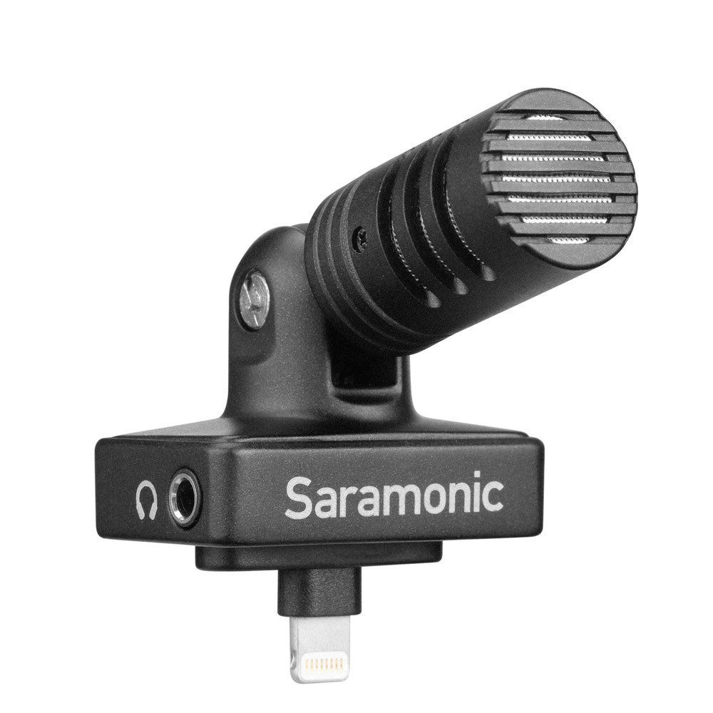 SmartMic Di Stereo Microphone with Lightning Connector for Apple iPhone & iPad with Built-In Headphone Output, Foam & Furry Windscreens