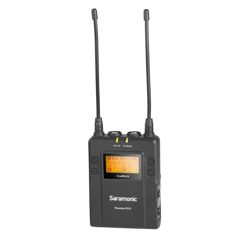 Saramonic UWMIC9RX-XLR9 Compact Wireless Plug-In XLR 2-Channel Receiver For  UWMic9