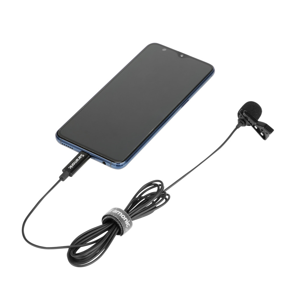LavMicro U3A Lavalier Mic w/ 6.6' (2m) USB-C Cable& 90˚ Adapter for Mobile Devices & Computers