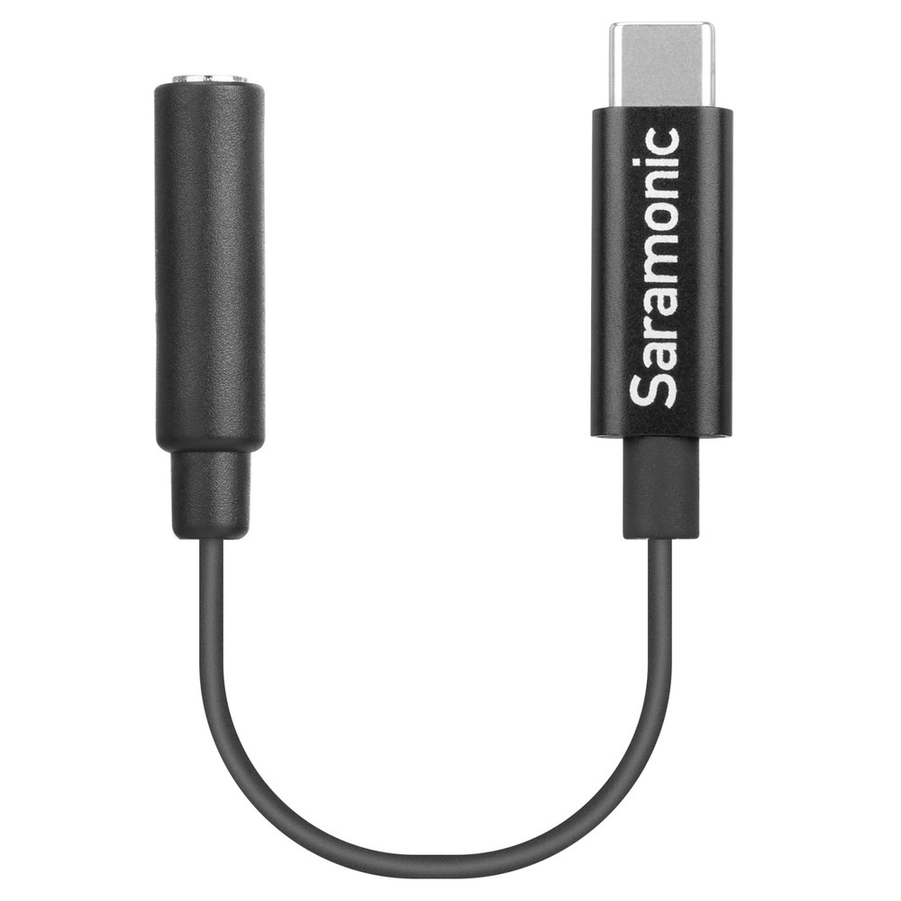 SR-C2003 Female 3.5mm TRS to USB-C Stereo or Mono Microphone & Audio Adapter Cable to Record Into USB-C Devices