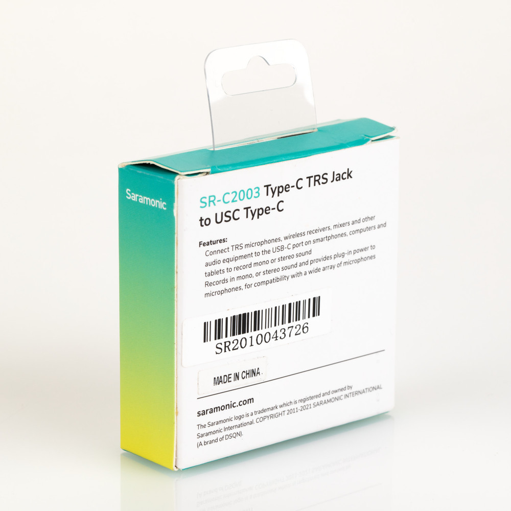 3.5mm F TRS to USB-C Adapter | Saramonic
