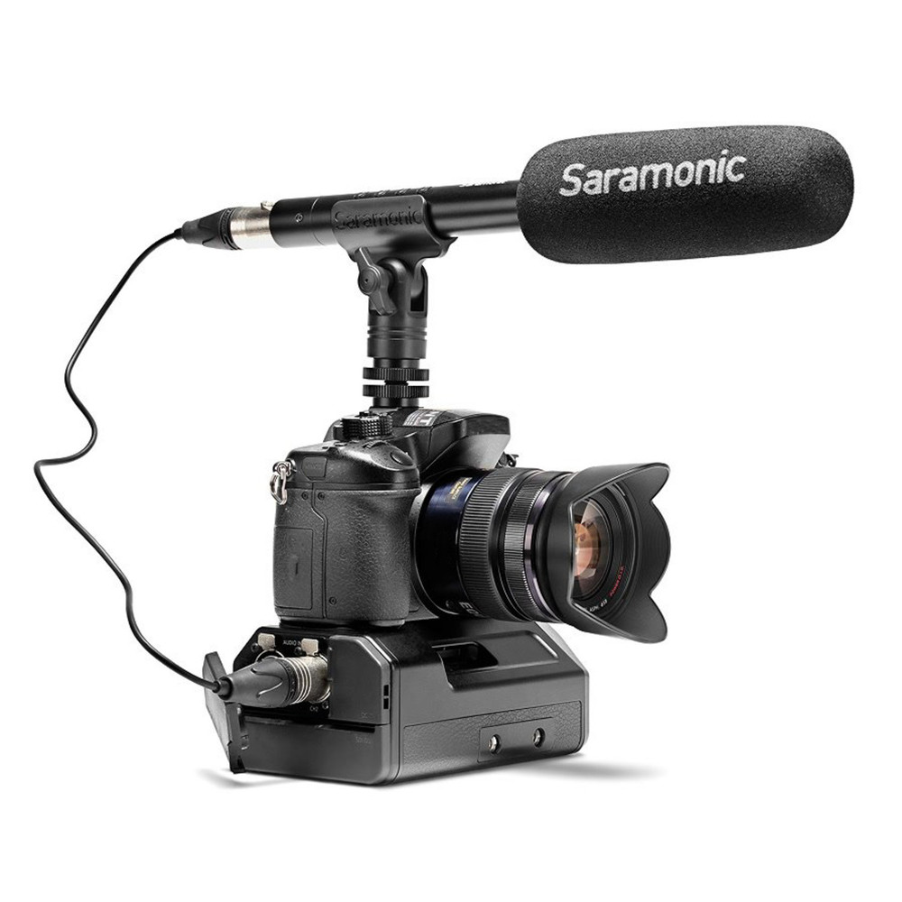 SR-AX100 Battery-Free 2-Channel On-Camera 3.5mm Audio Mixer for Cameras w/  3 Shoe Accessory Mounts (Open Box)