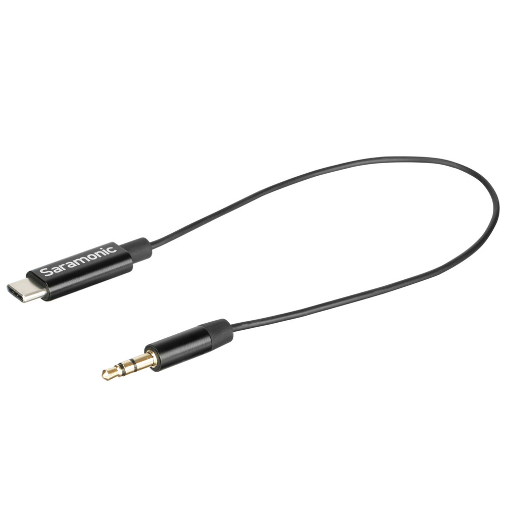 SR-C2001 3.5mm TRS Male to USB-C Stereo or Mono Microphone & Audio Adapter Cable to Record Into USB-C Devices
