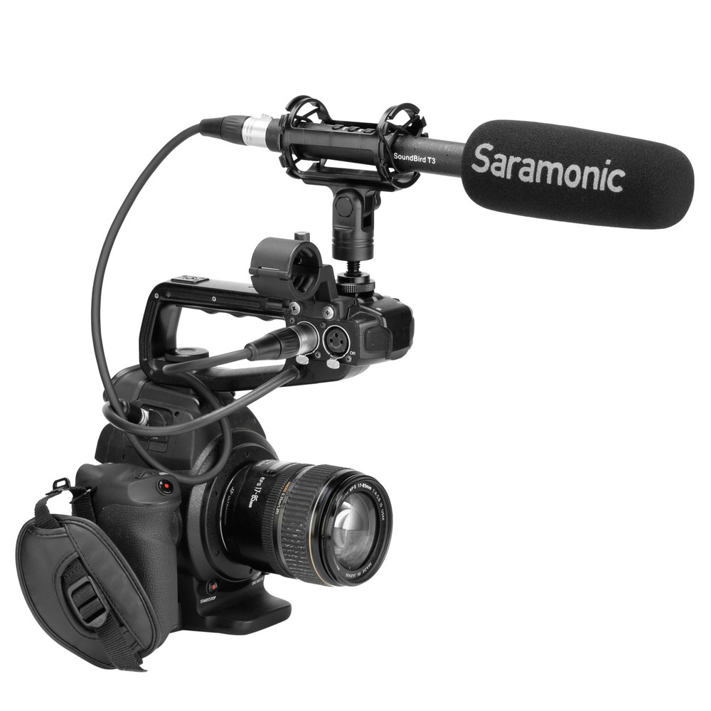 SR-AX100 Battery-Free 2-Channel On-Camera 3.5mm Audio Mixer for Cameras w/  3 Shoe Accessory Mounts (Open Box)