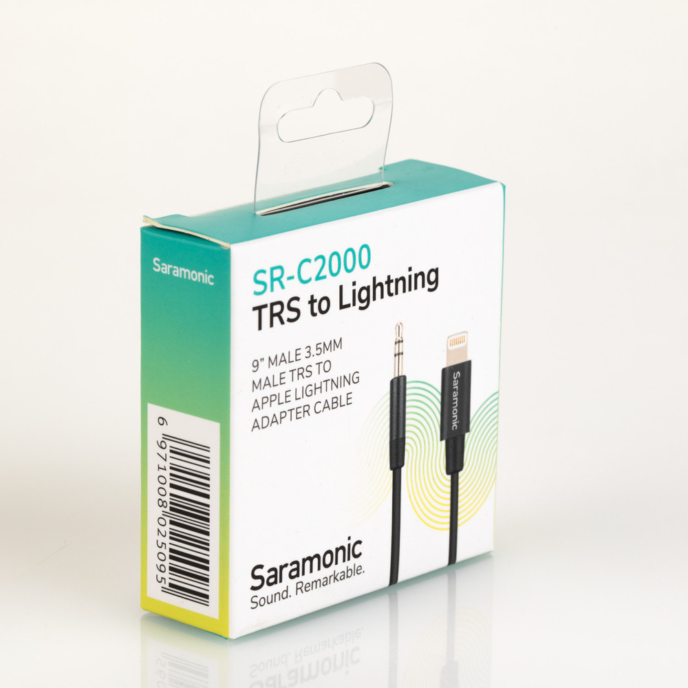 SR-C2000 3.5mm TRS Male to Lightning Microphone & Audio Input Audio Adapter  for iPhones & iPads