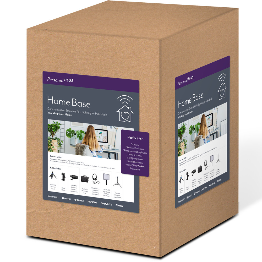 Home Base Personal Plus Audio/Video/Telecommunications Kit w/ Lighting for Remote Work  or On the Go