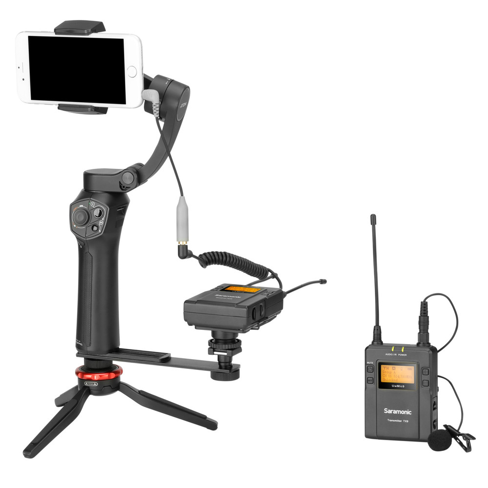 UwMic9 RX9+TX9 Wireless UHF Lavalier Microphone System with Dual-Channel Camera-Mountable Receiver