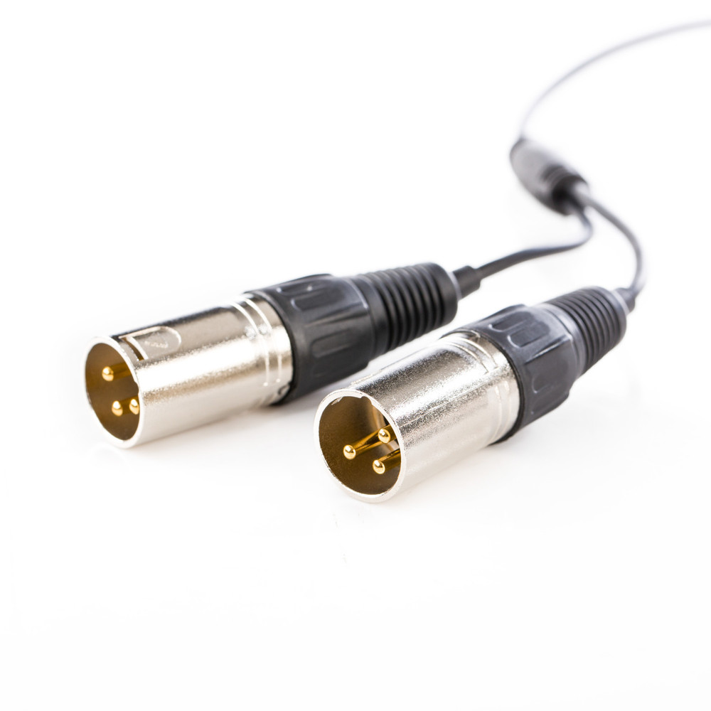 SR-UM10-CC1 Locking 3.5mm TRS to Dual XLR Male Output Cable for Saramonic & Other Wireless Receivers