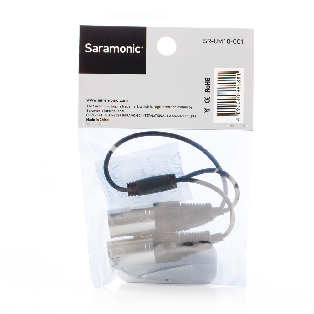 SR-UM10-CC1 Locking 3.5mm TRS to Dual XLR Male Output Cable for Saramonic & Other Wireless Receivers