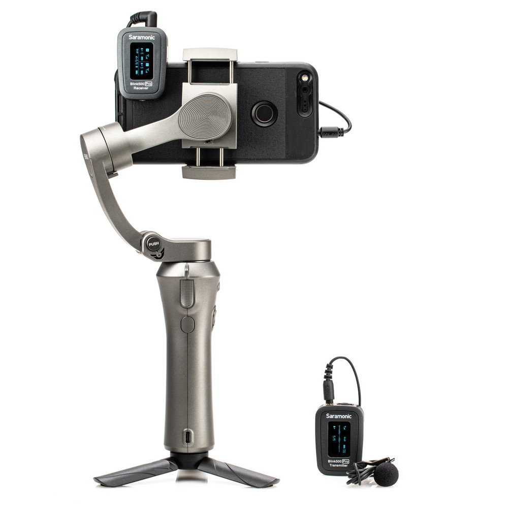 Blink 500 Pro B1 Wireless Clip-On Mic System w/ Lavalier & Dual Receiver for Cameras, Mobile & More