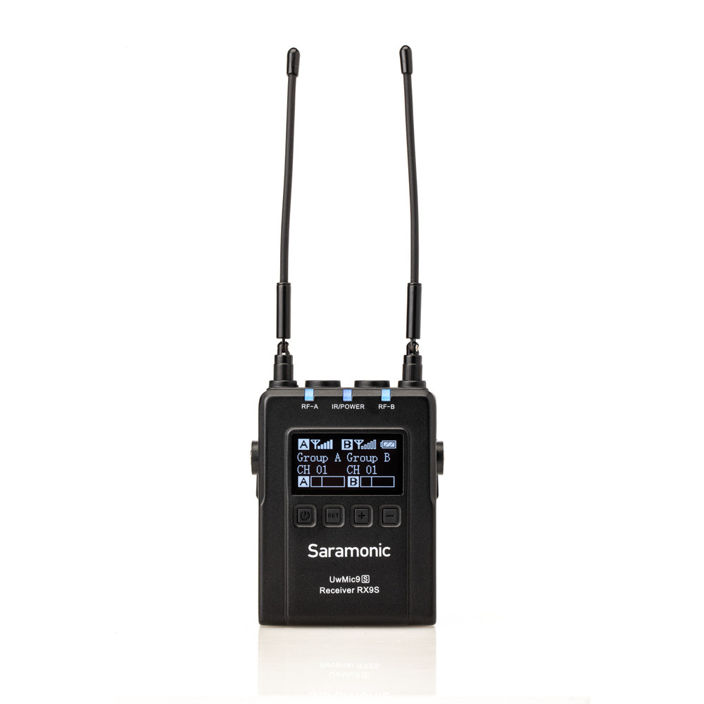 UwMic9S Kit 1 Advanced Wireless UHF Lavalier System w/ Dual Receiver,  Li-Ion Power, Hard Case & More