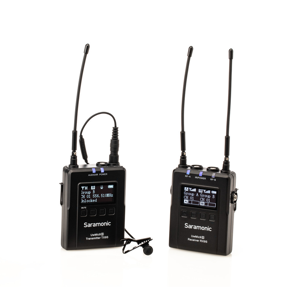 UwMic9S Kit 1 Advanced Wireless UHF Lavalier System w/ Dual Receiver,  Li-Ion Power, Hard Case & More