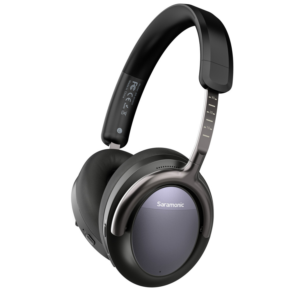 SR-BH900 Advanced BT 5.0 Noise-Cancelling Over-Ear Headphones w/ 40mm  Drivers & Leather Earpads