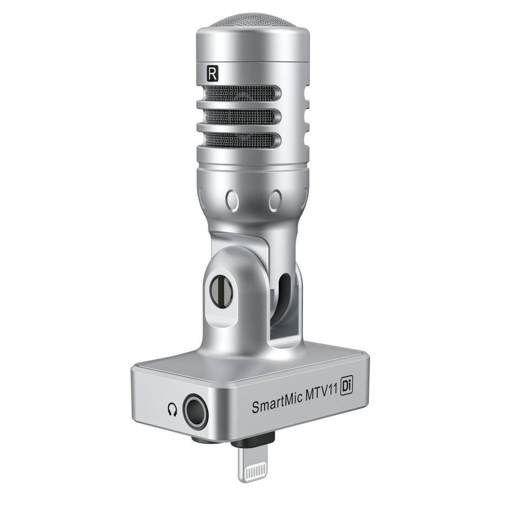 SmartMic MTV11 Di Digital Stereo Microphone w/ Lightning & Headphone Out for iPhones and iPads