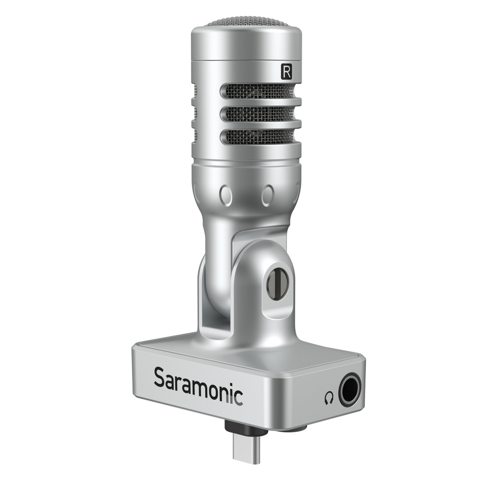 SmartMic MTV11 UC Digital Stereo Mic w/ USB-C & Headphone Out for iPhone 15, Android & newer iPads