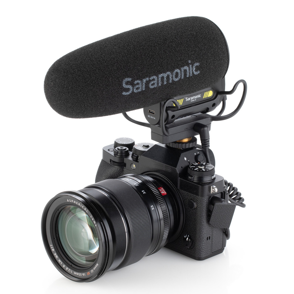 Vmic5 On-Camera Supercardioid Shotgun Mic w/ Headphone Out, Furry Windscreen, 150hr Battery & More