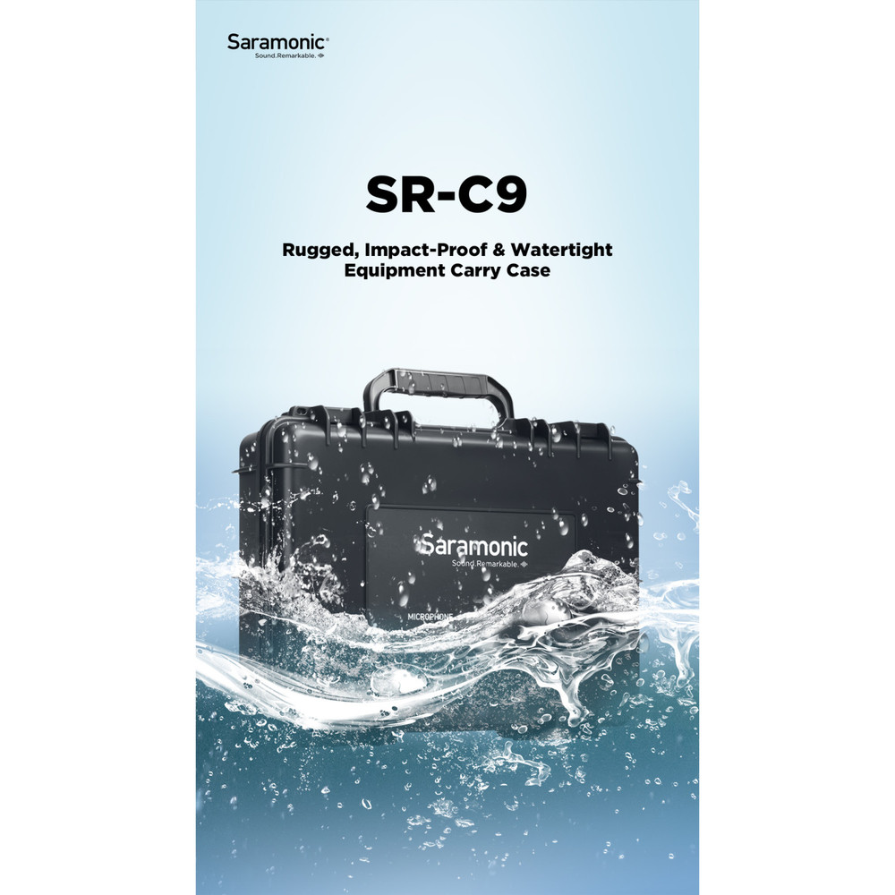 SR-C9 Rugged, Impact-Proof & Watertight Equipment Carry Case w/ Customizable Foam Insert (Wide)