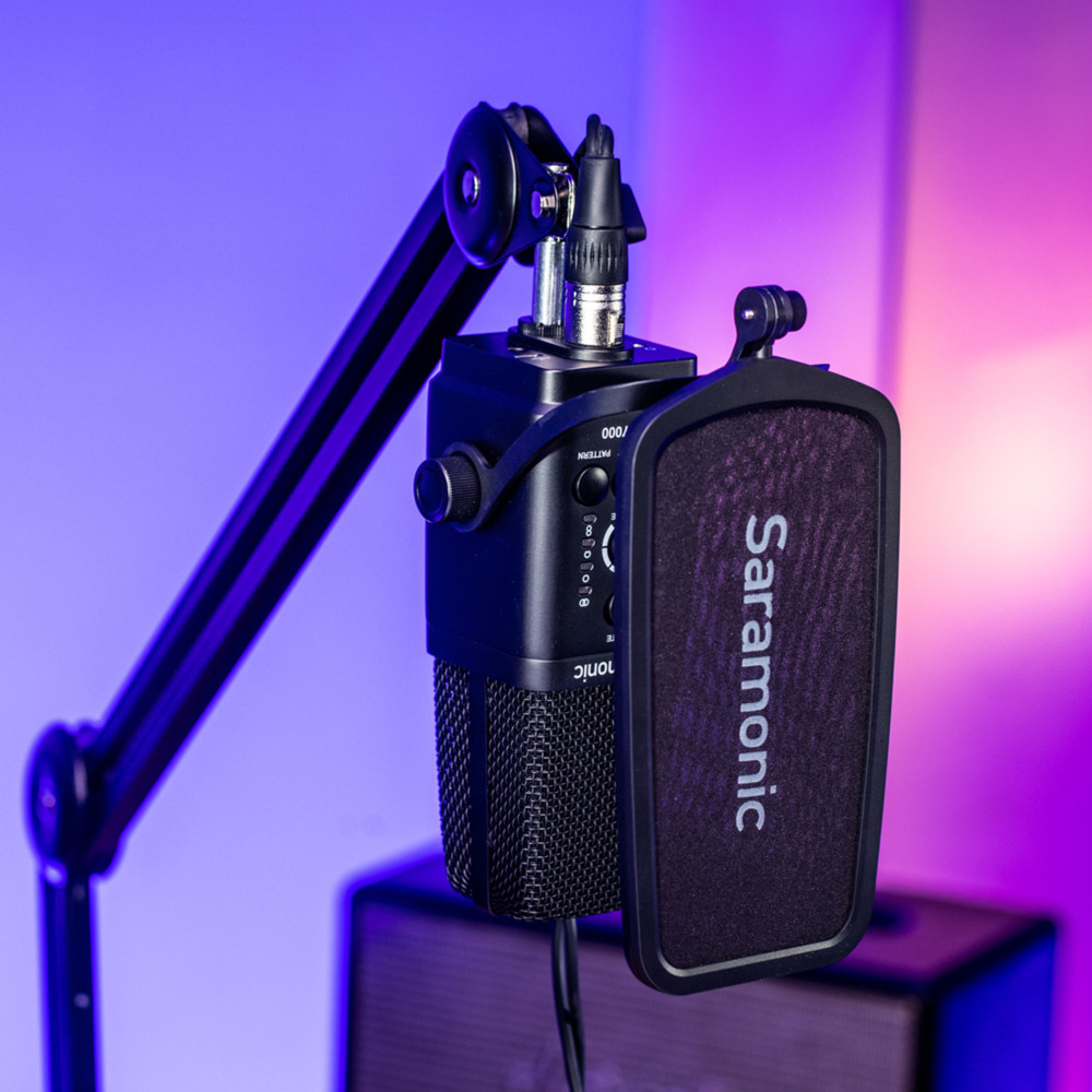 SR-HC2 Two-Section Broadcast Studio Microphone Suspension Mount for Podcasts, Live Streaming, Voice-Overs, and Home Studio Use