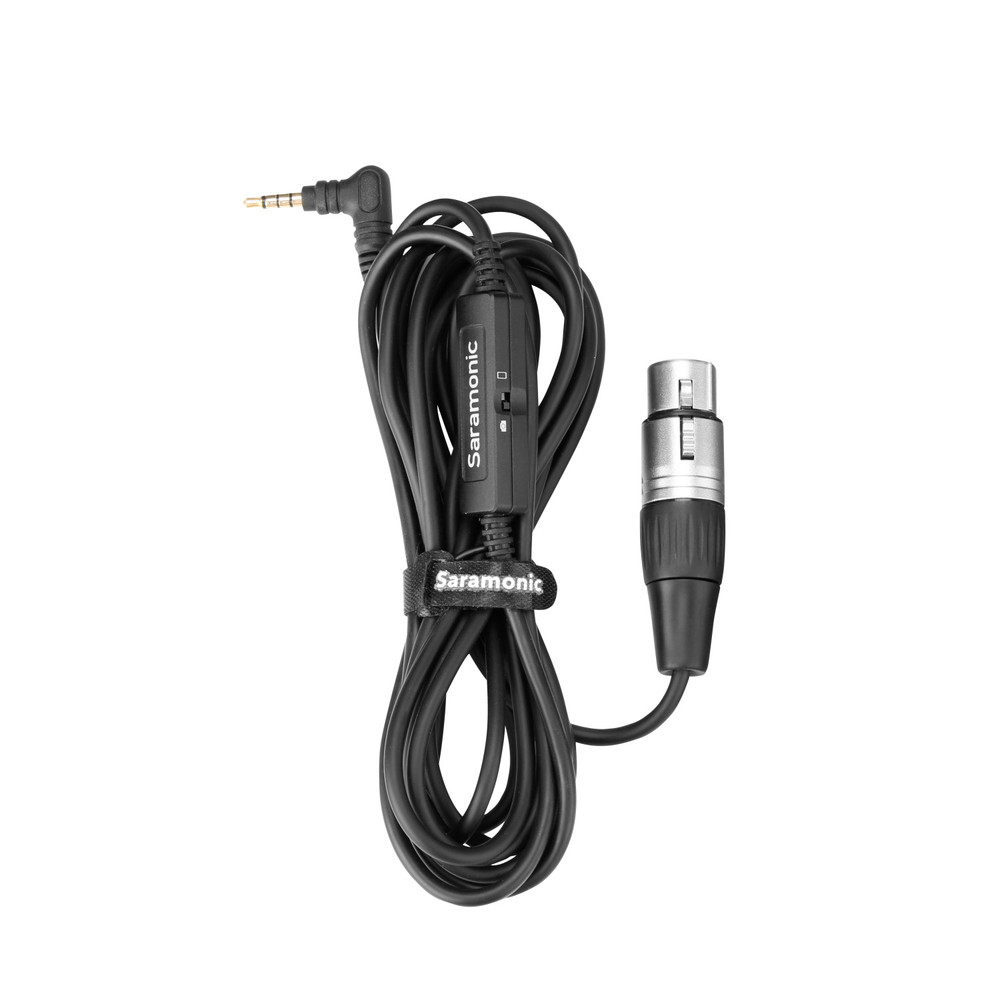 SR-XLR35 XLR Female to 3.5mm TRS/TRRS Microphone Cable for Pro Mics to Cameras & Mobile Devices 10' (Open Box)