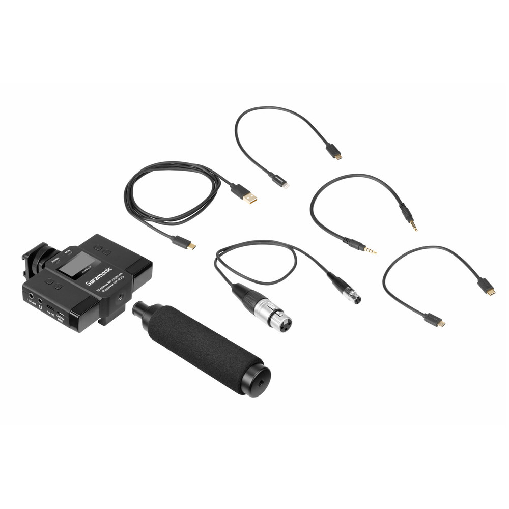 UwMic9 SP-RX9 Dual UHF Wireless Receiver with Mixer, Mount & Stabilization Handle for Smartphones (Open Box)