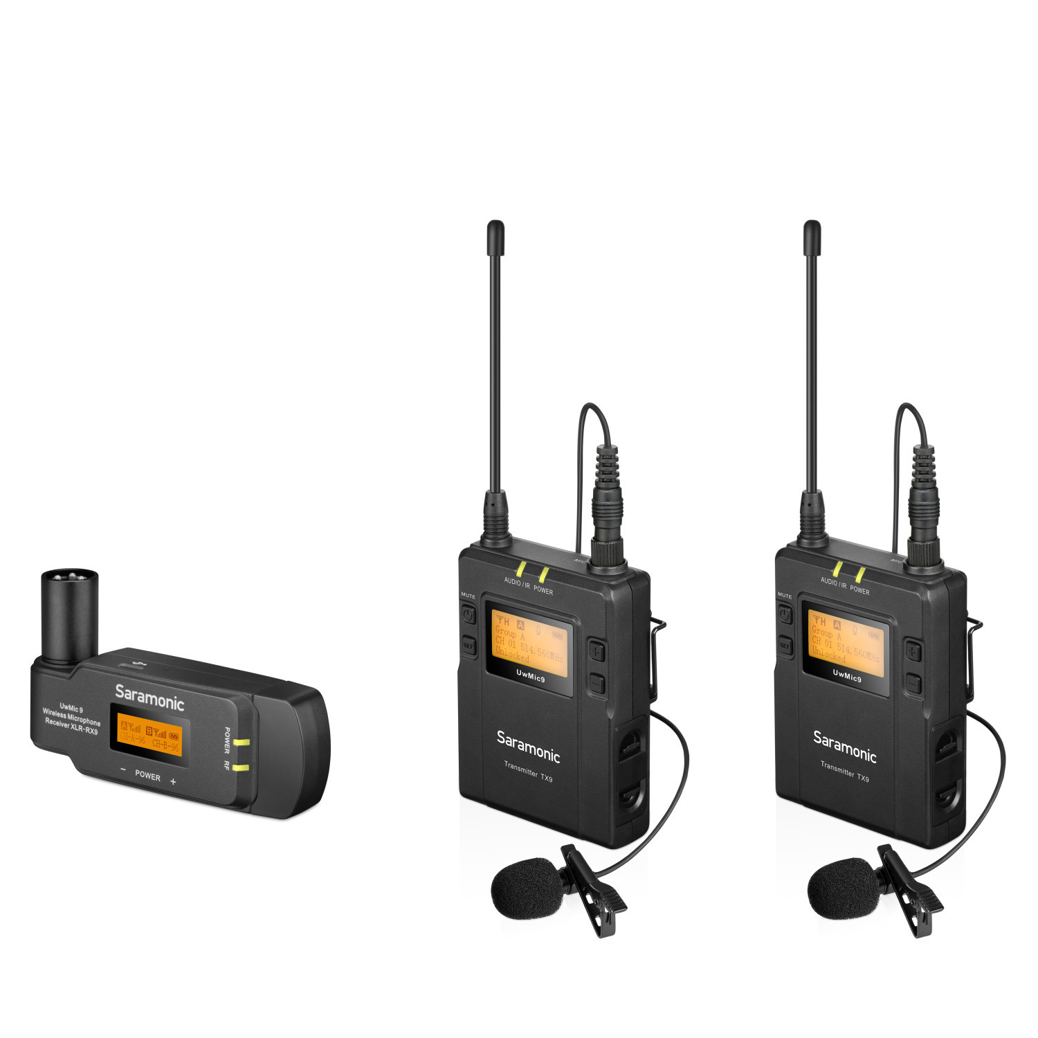 Saramonic UwMic9-JP Kit 2 ワイヤレスマイク UHF 800Hz帯（B帯）ポータブルワイヤレスマイクシステム UwMic9-JPKit2