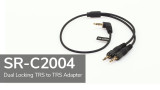 Saramonic SR-C2004 Adapter | Dual Locking 3.5mm to Single Right-Angled 3.5mm Output Y Cable