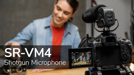 Saramonic SR-VM4 Shotgun Microphone | Professional AA-Powered SuperCardioid Microphone